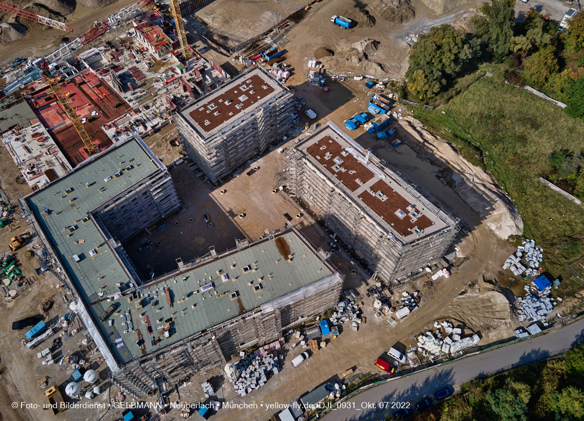 13.10.2022 - Baustelle Alexisquartier und Pandion Verde in Neuperlach